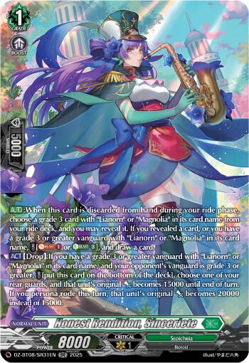 Sincere Dedication, Sinceritie (DZ-BT08/SR31EN) [DZ-BT08: Knights 0f Rebirth] 