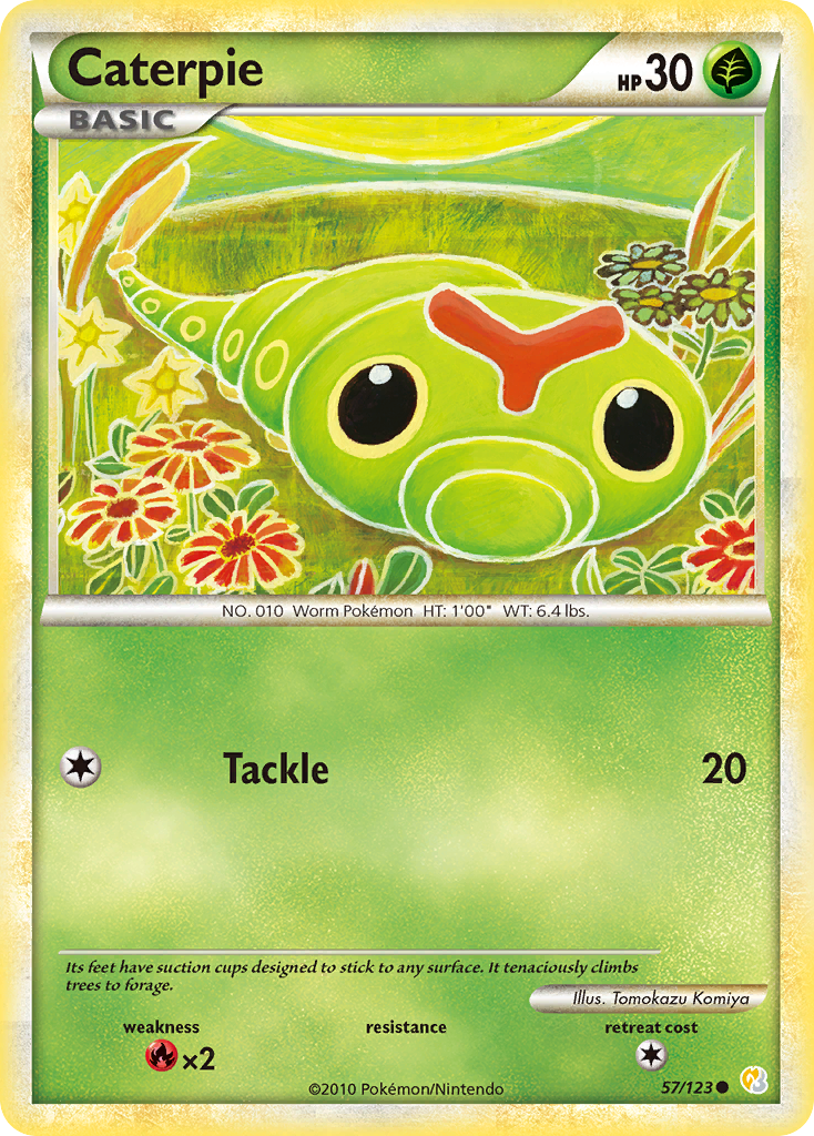 Caterpie (57/123) [HeartGold &amp; SoulSilver: Base Set] 