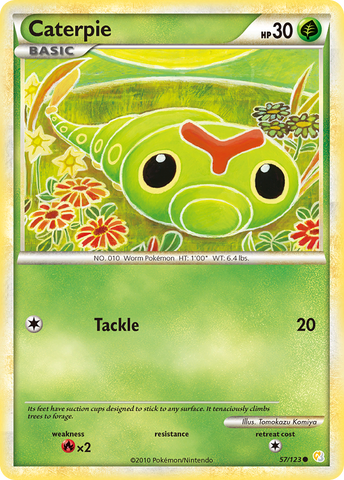 Caterpie (57/123) [HeartGold &amp; SoulSilver: Base Set] 