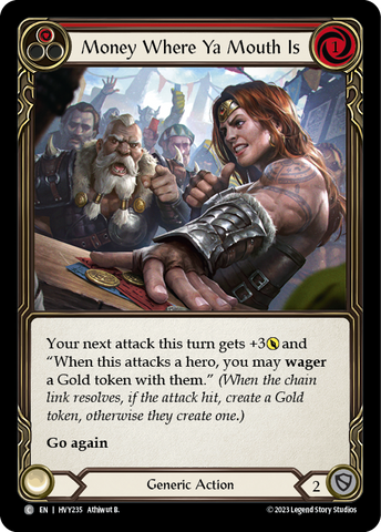 Money Where Ya Mouth Is (Red) [HVY235] (Heavy Hitters) Rainbow Foil 