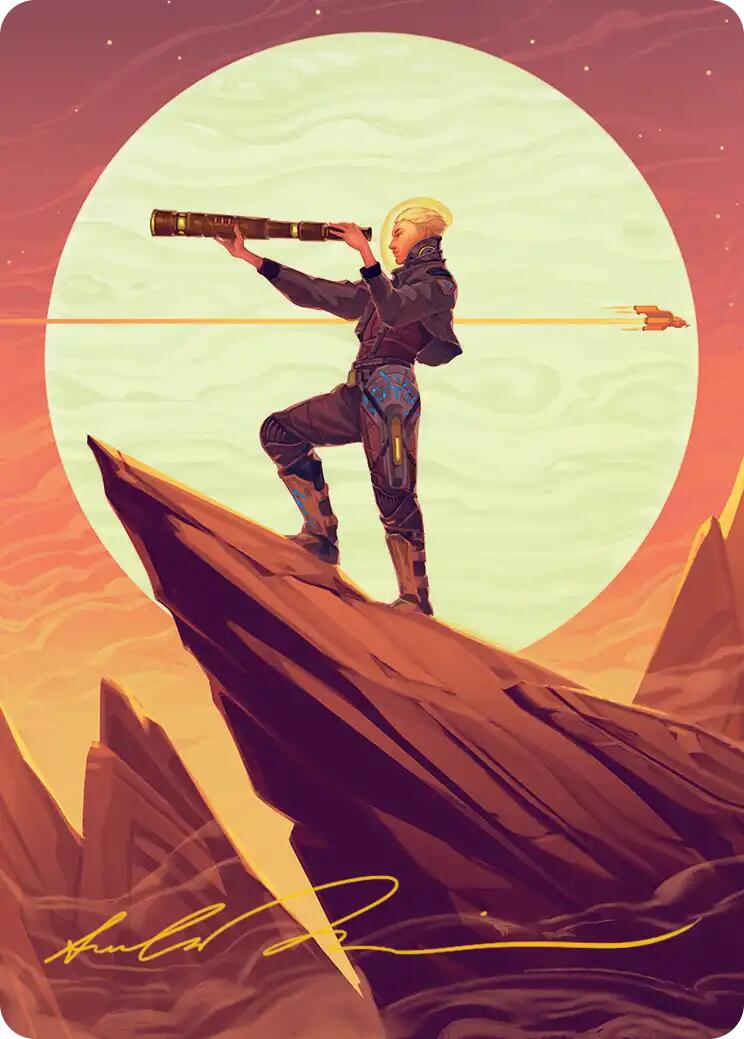 Sami, Wildcat Captain Art Card (Gold-Stamped Signature) [Edge of Eternities Art Series] 