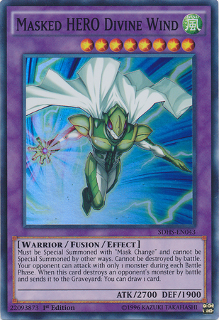 Masked Hero Divine Wind [SDHS-EN043] Super Rare 