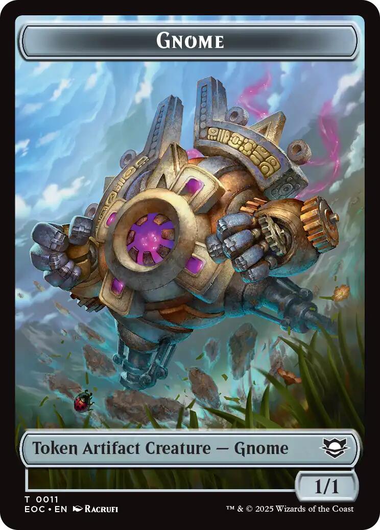 Gnome // Golem (0014) Double-Sided Token [Edge of Eternities Tokens] 