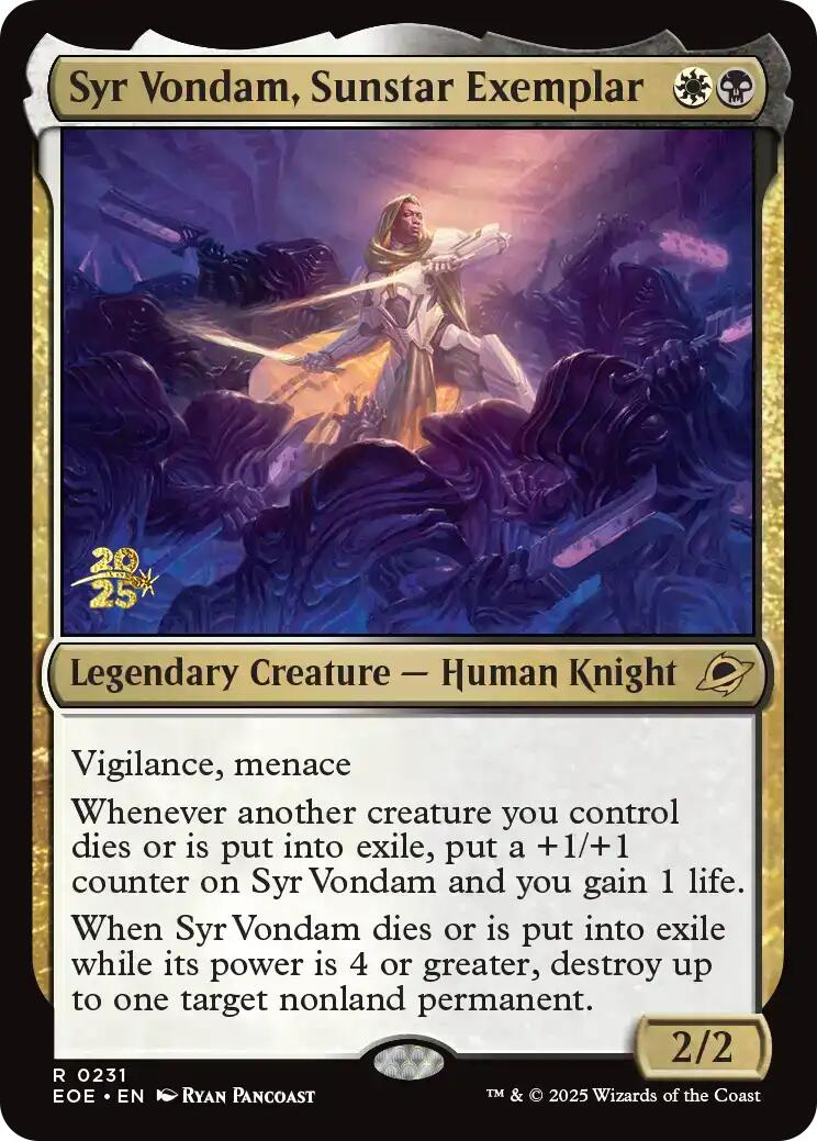 Syr Vondam, Sunstar Exemplar [Edge of Eternities Prerelease Promos] 