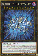 Number 77: The Seven Sins [PGL3-EN011] Gold Secret Rare 