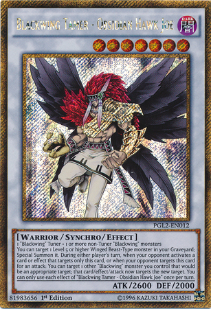 Blackwing Tamer - Obsidian Hawk Joe [PGL2-EN012] Gold Secret Rare 