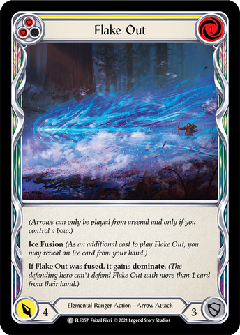 Flake Out (Yellow) [ELE057] (Tales of Aria) 1st Edition Rainbow Foil 