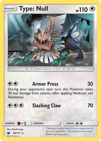 Type: Null (89/111) (Theme Deck Exclusive) [Sun &amp; Moon: Crimson Invasion] 