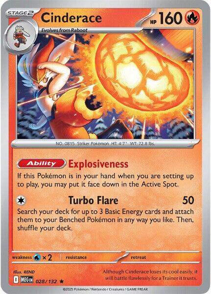 Cinderace (028/132) [Mega Evolutions: Base Set] 