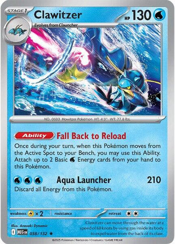 Clawitzer (038/132) [Mega Evolutions: Base Set] 