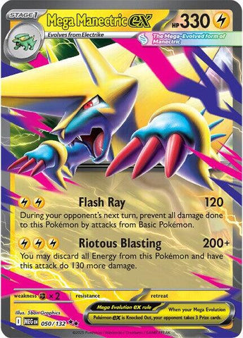 Mega Manectric ex (050/132) [Mega Evolutions: Base Set] 