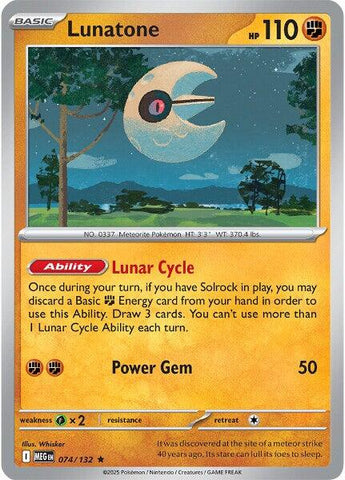 Lunatone (074/132) [Mega Evolutions: Base Set] 