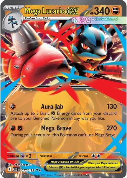 Mega Lucario ex (077/132) [Mega Evolutions: Base Set] 