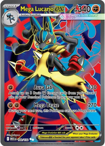 Mega Lucario ex (160/132) [Mega Evolutions: Base Set] 