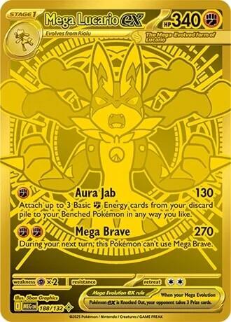Mega Lucario ex (188/132) [Mega Evolutions: Base Set] 