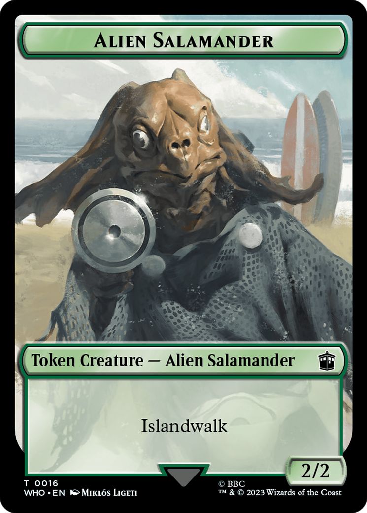 Alien // Alien Salamander Double-Sided Token [Doctor Who Tokens] 