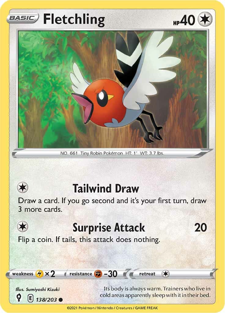 Fletchling (138/203) [Sword &amp; Shield: Evolving Skies] 