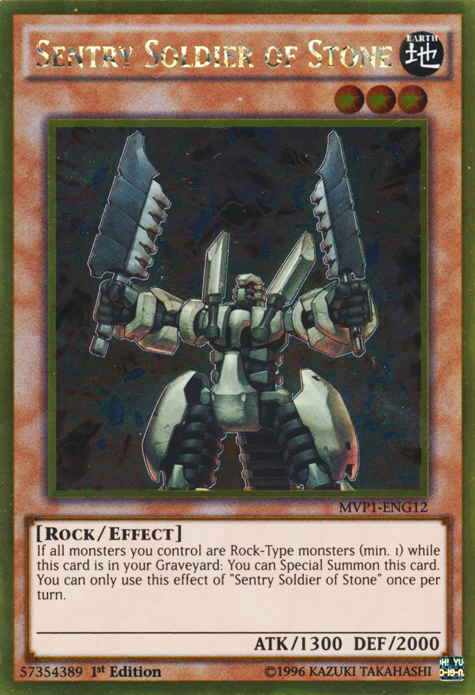 Sentry Soldier of Stone [MVP1-ENG12] Gold Rare 