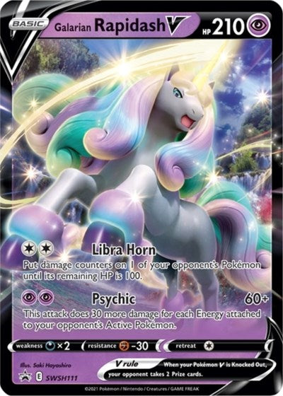 Galarian Rapidash V (SWSH111) (Jumbo Card) [Sword &amp; Shield: Black Star Promos] 