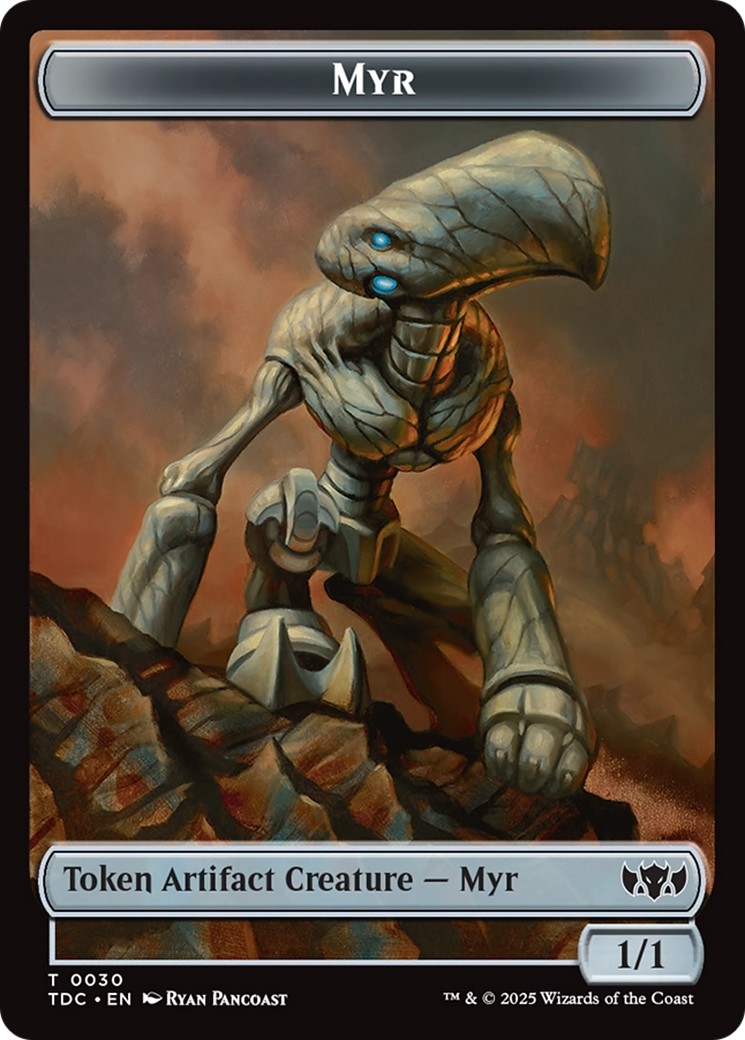 Snake // Myr Double-Sided Token [Tarkir: Dragonstorm Commander Tokens] 