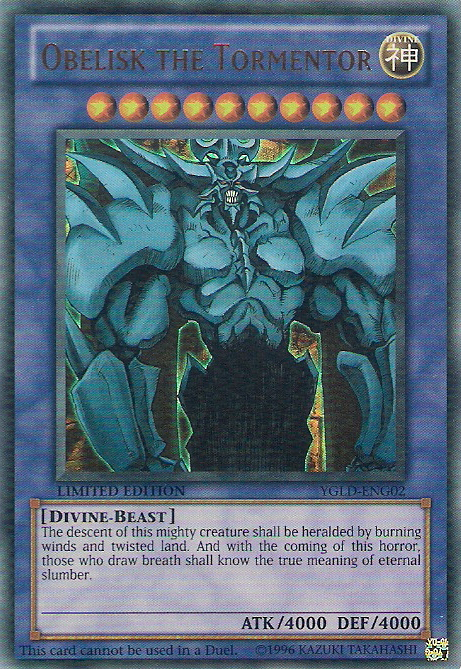 Obelisk the Tormentor [YGLD-ENG02] Ultra Rare 