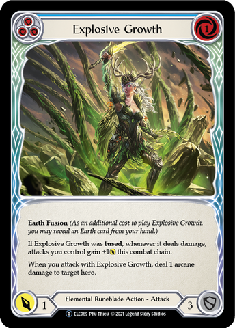 Explosive Growth (Blue) [U-ELE069] (Tales of Aria Unlimited) Unlimited Rainbow Foil 