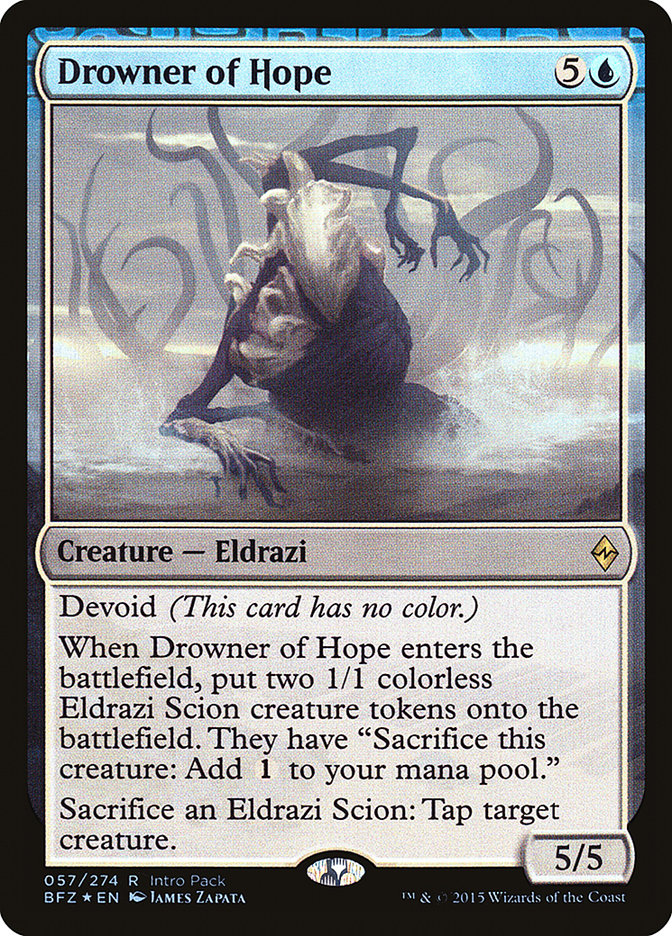 Drowner of Hope (Intro Pack) [Battle for Zendikar Promos] 