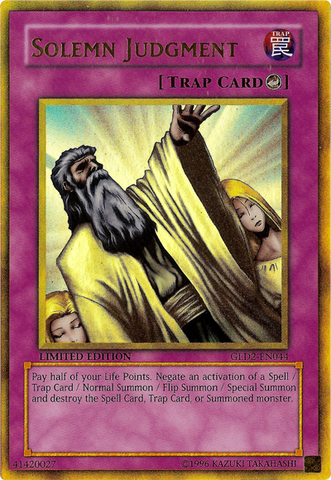 Solemn Judgment [GLD2-EN044] Ultra Rare 