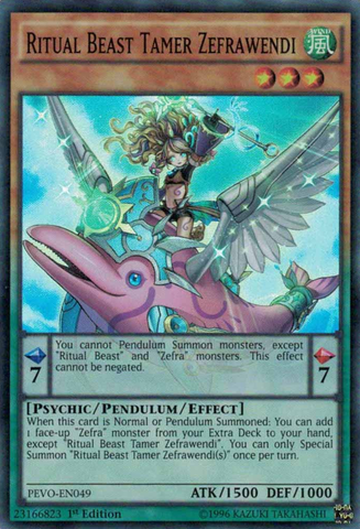 Ritual Beast Tamer Zefrawendi [PEVO-EN049] Super Rare 