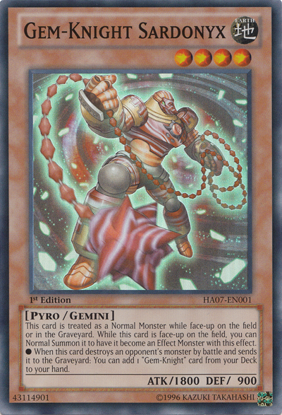 Gem-Knight Sardonyx [HA07-EN001] Super Rare 