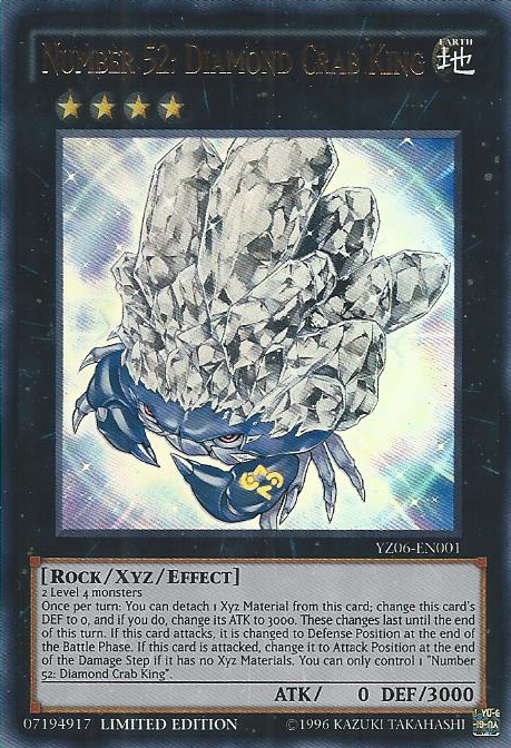 Number 52: Diamond Crab King [YZ06-EN001] Ultra Rare 