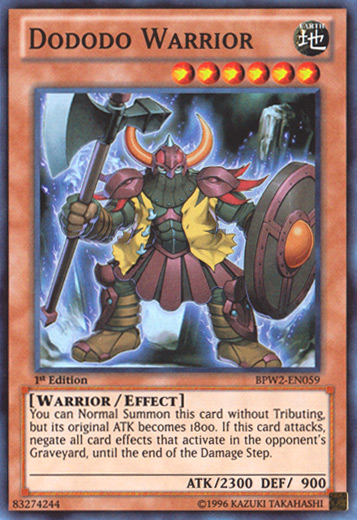 Dododo Warrior [BPW2-EN059] Super Rare 