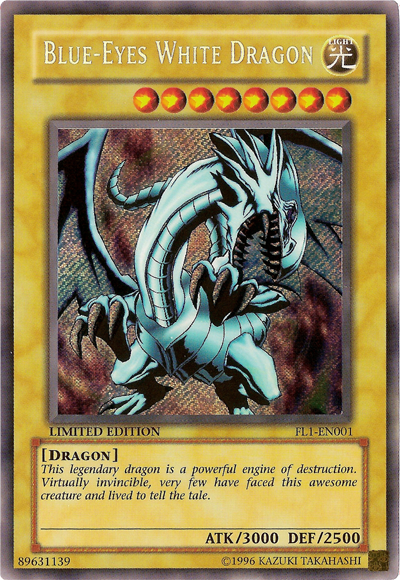 Blue-Eyes White Dragon [FL1-EN001] Secret Rare 