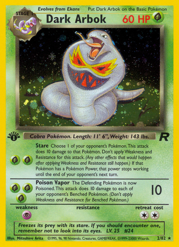 Dark Arbok (2/82) [Team Rocket 1st Edition] 