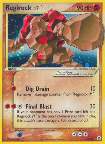 Regirock Star (91/92) [EX: Legend Maker] 