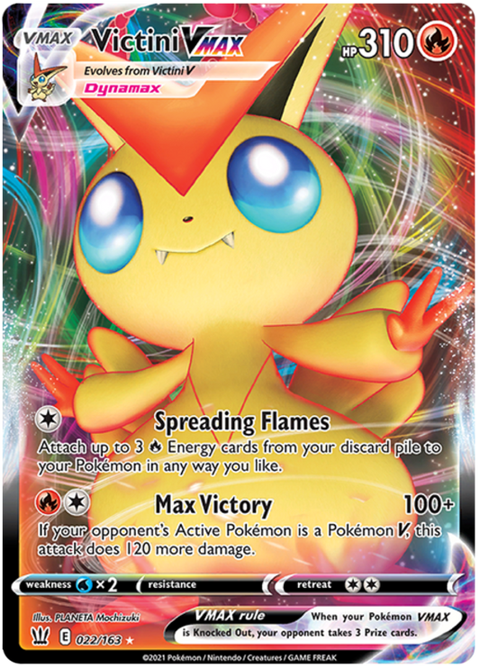 Victini VMAX (022/163) [Sword & Shield: Battle Styles]