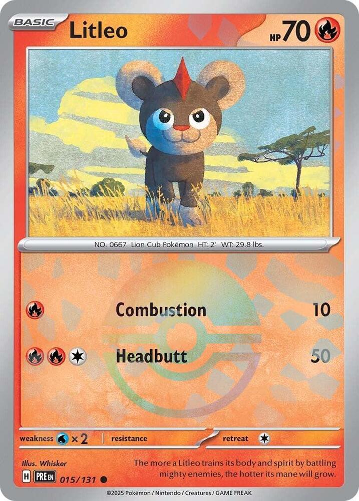 Litleo (015/131) (Poke Ball Pattern) [Scarlet &amp; Violet: Prismatic Evolutions] 