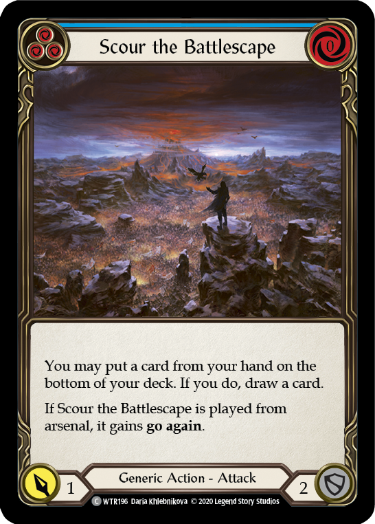 Scour the Battlescape (Blue) [U-WTR196] (Welcome to Rathe Unlimited) Unlimited Rainbow Foil 