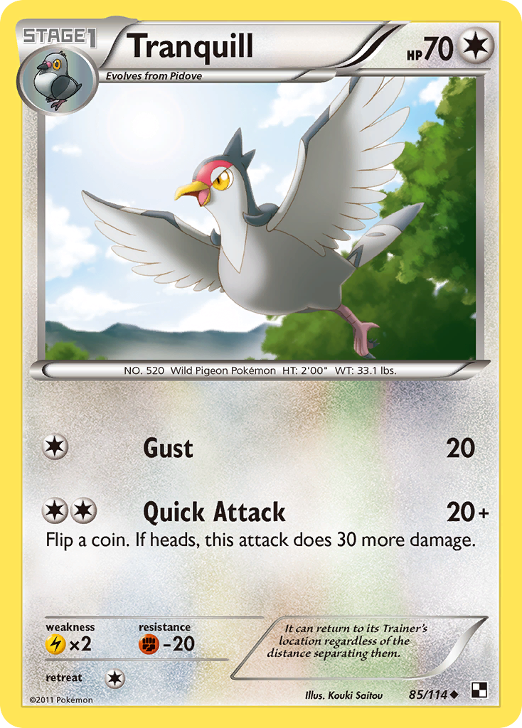 Tranquill (85/114) [Black &amp; White: Base Set] 