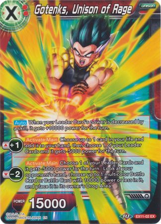 Gotenks, Unison of Rage (EX11-02) [Universe 7 Unison] 