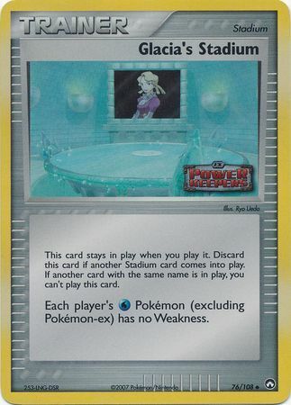 Glacia's Stadium (76/108) (Stamped) [EX: Power Keepers] 