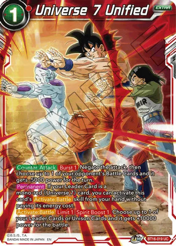 Universe 7 Unified (BT16-019) [Realm of the Gods] 