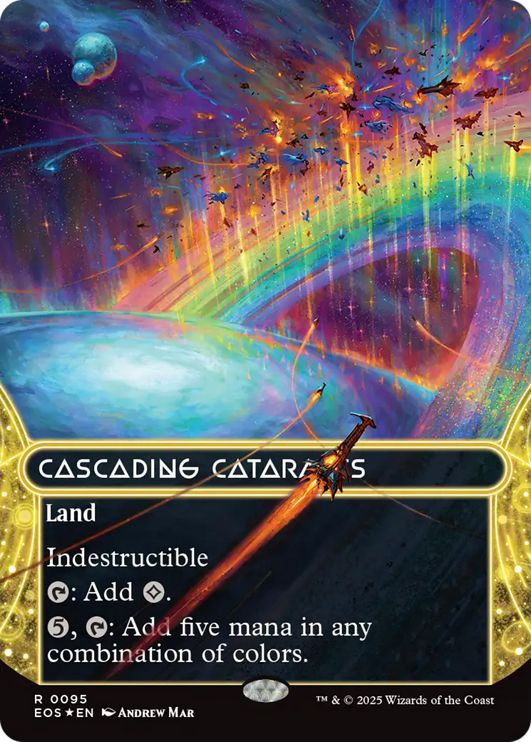 Cascading Cataracts (0095) (Borderless) (Galaxy Foil) [Edge of Eternities: Stellar Sights] 