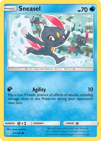 Sneasel (43/236) [Sun &amp; Moon: Cosmic Eclipse] 