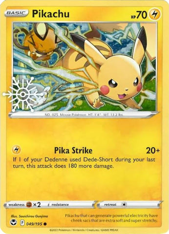 Pikachu (049/195) (Holiday Calendar) [Sword &amp; Shield: Silver Tempest] 