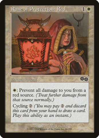 Rune of Protection: Red [Urza's Saga] 