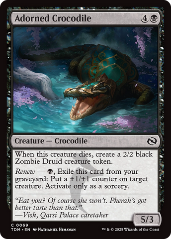 Adorned Crocodile [Tarkir: Dragonstorm] 