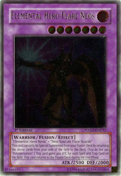 Elemental Hero Flare Neos [POTD-EN032] Ultimate Rare 