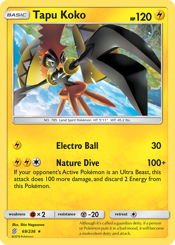 Tapu Koko (69/236) [Sun &amp; Moon: Unified Minds] 