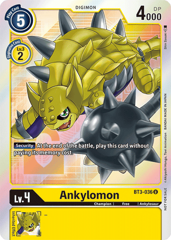 Ankylomon [BT3-036] (Buy-A-Box Promo) [Release Special Booster Ver.1.5 Promos] 